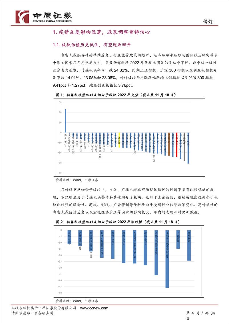 《传媒行业年度策略：文化消费静待回暖，虚拟现实迎新机遇-20221125-中原证券-32页》 - 第5页预览图