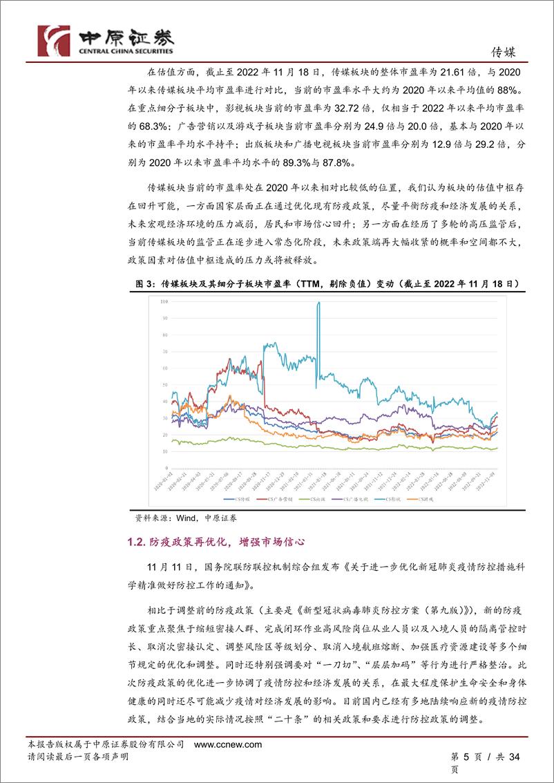 《传媒行业年度策略：文化消费静待回暖，虚拟现实迎新机遇-20221125-中原证券-32页》 - 第6页预览图