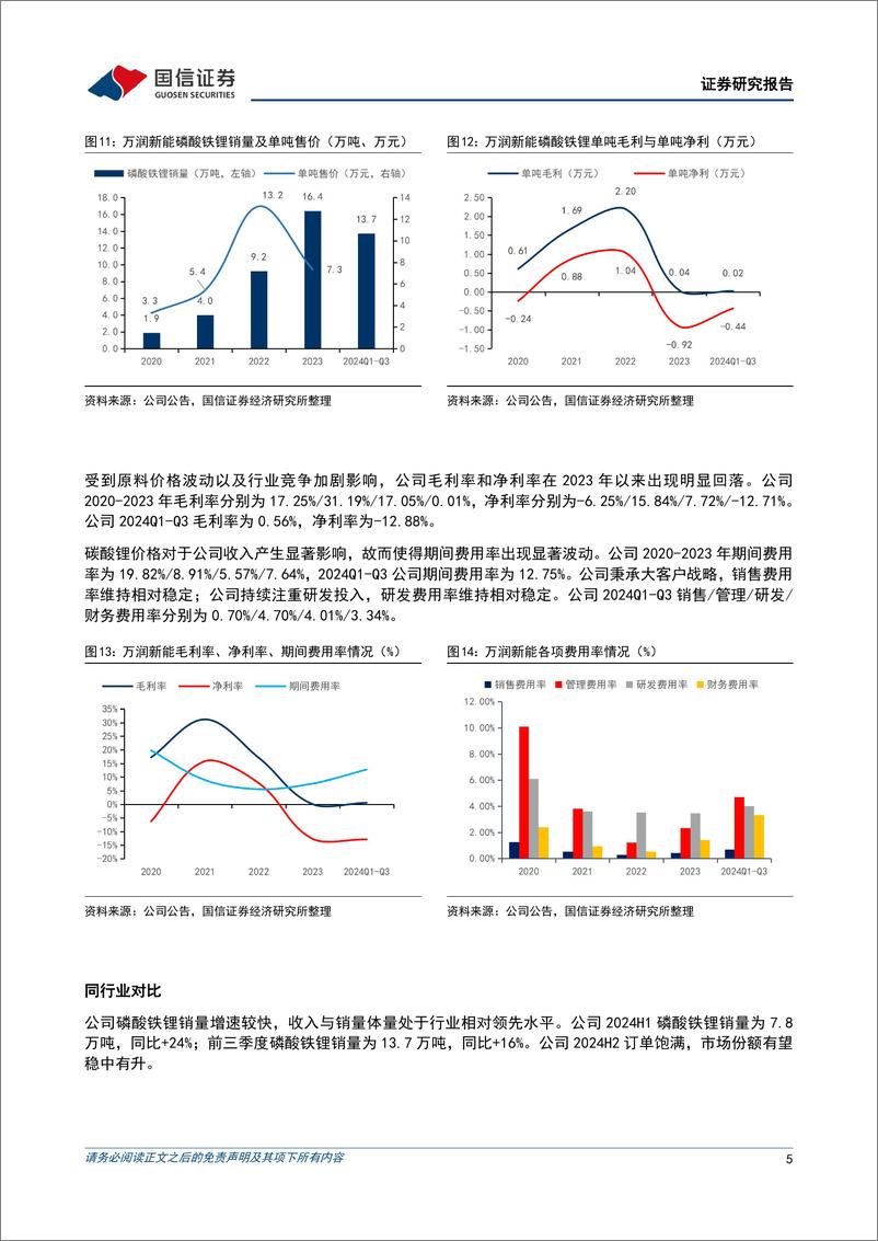 《万润新能(688275)技术优势提振市场份额，一体化与出海布局助力长期成长-241216-国信证券-23页》 - 第5页预览图