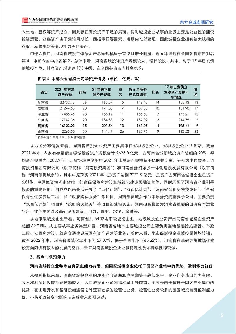 《东方金诚：展望系列——2023年河南省城投公司信用风险展望-23页》 - 第6页预览图