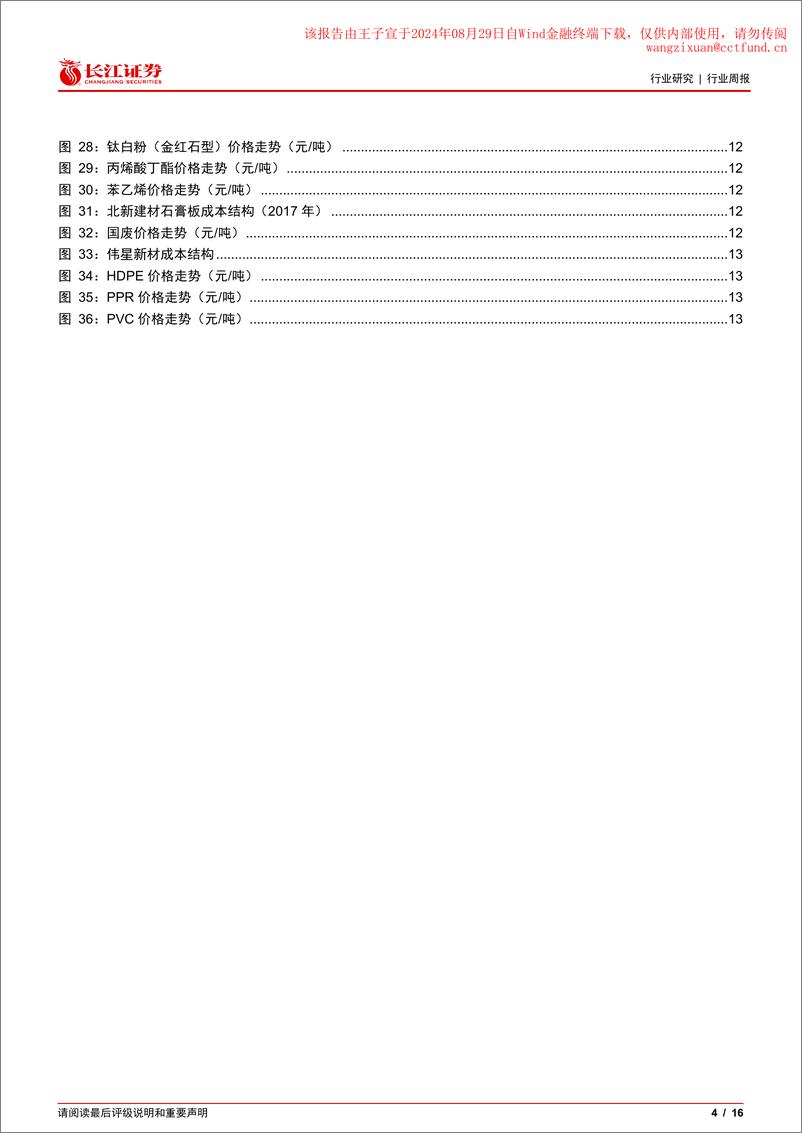 《建材行业周专题2024W33：关注房屋养老金制度试点启动-240827-长江证券-16页》 - 第4页预览图