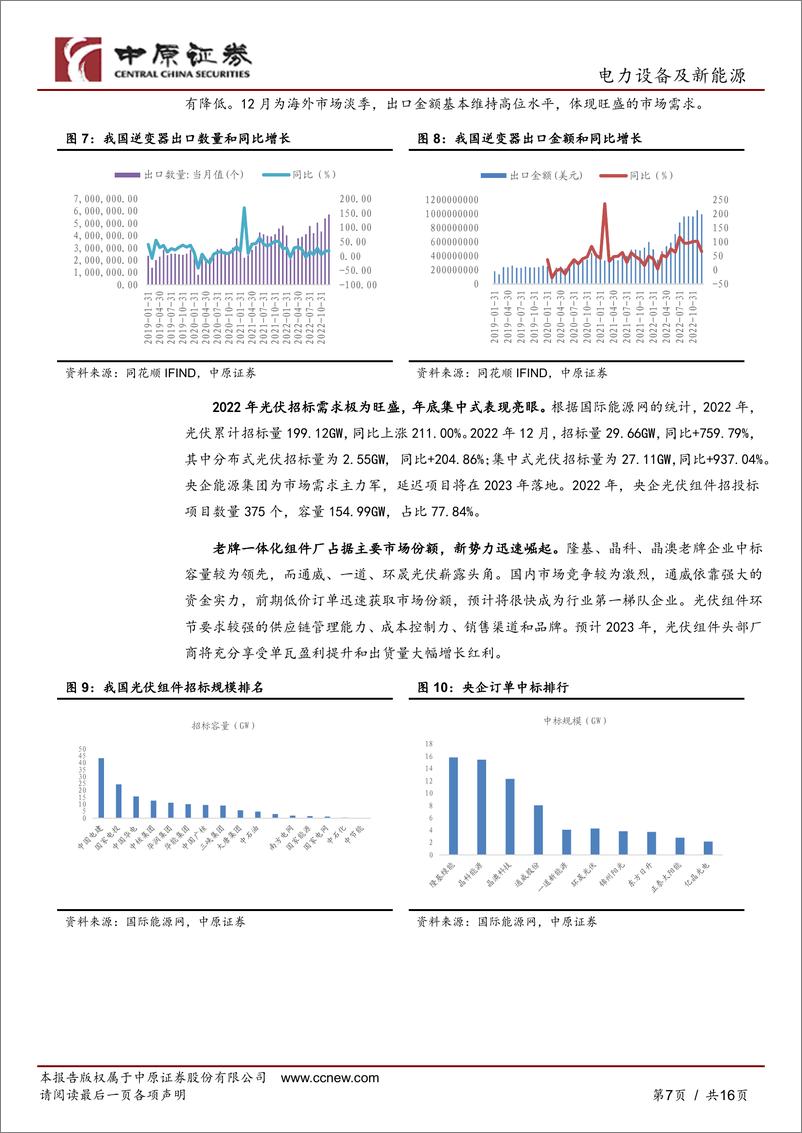 《光伏行业月报：2022年国内新增光伏装机87.41GW，产业链迅速降价有望促使淡季不淡-20230131-中原证券-16页》 - 第8页预览图