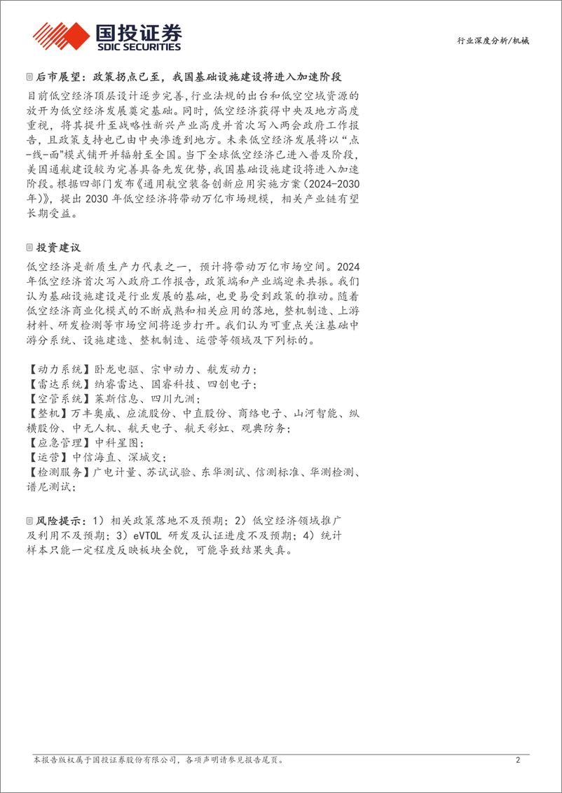 《机械行业低空经济2023年年报及2024年一季报综述：政策拐点已至，中游环节业绩表现最佳-240517-国投证券-22页》 - 第2页预览图