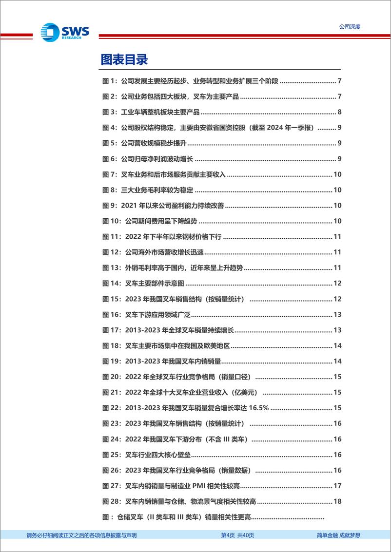 《安徽合力(600761)乘电动化之风，踏全球化浪潮-240626-申万宏源-40页》 - 第4页预览图