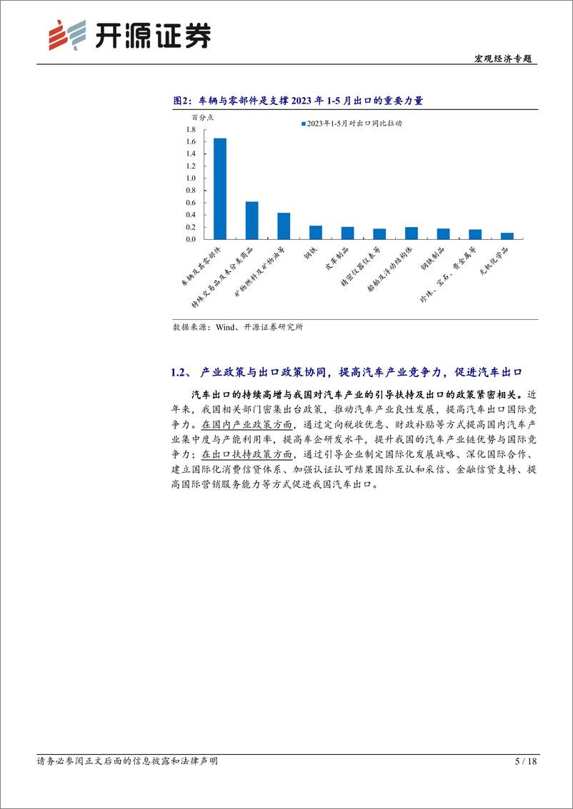 《宏观经济专题：不容忽视的增量，汽车出口-20230715-开源证券-18页》 - 第6页预览图