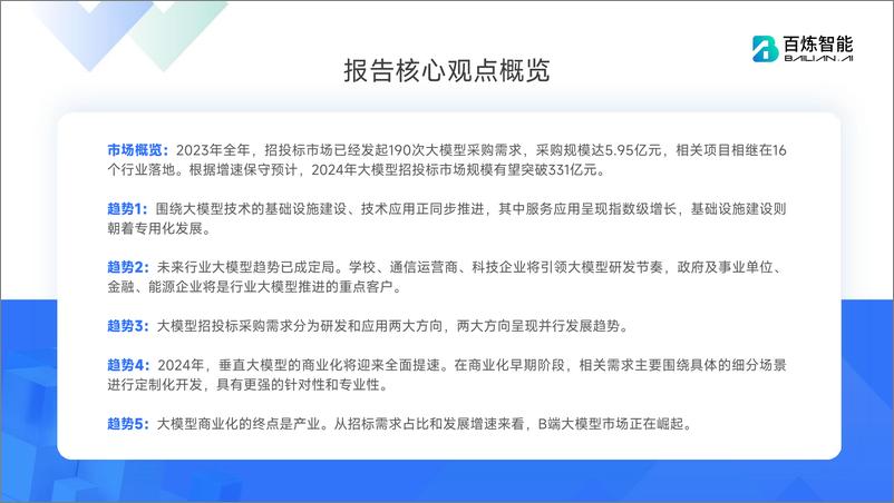 《【百炼智能】大模型招投标市场分析报告（2023）》 - 第3页预览图