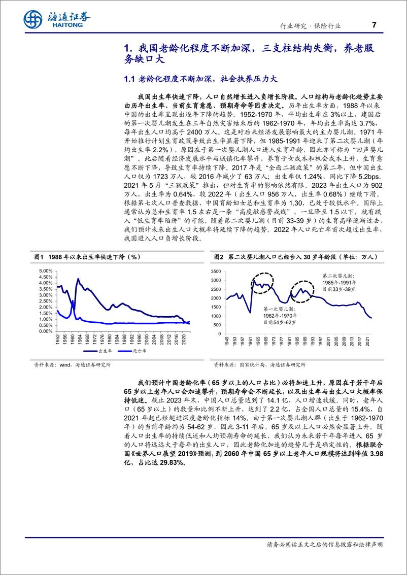 《保险行业养老金融保险篇：强化产品和服务供给，打造“保险%2b养老”综合生态-240718-海通证券-37页》 - 第7页预览图