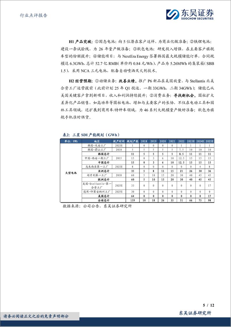 《电池行业点评报告：海外电池厂盈利承压，宁德时代全球优势扩大-240805-东吴证券-12页》 - 第5页预览图