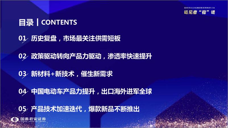 《2022春季策略研讨新能源汽车行业产业研究展望：新材料新技术创造电动车新需求》 - 第3页预览图