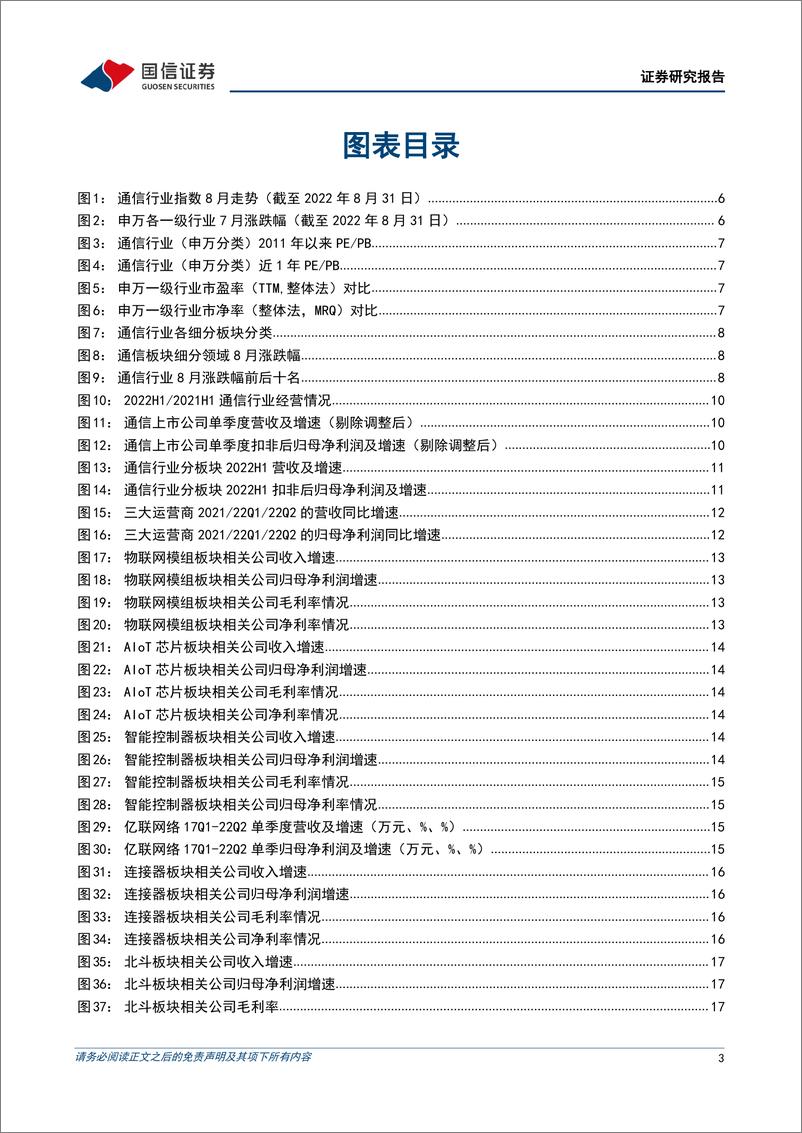 《通信行业2022年9月投资策略暨中报总结：通信板块估值筑底，看好“通信+”高景气方向-20220906-国信证券-33页》 - 第4页预览图