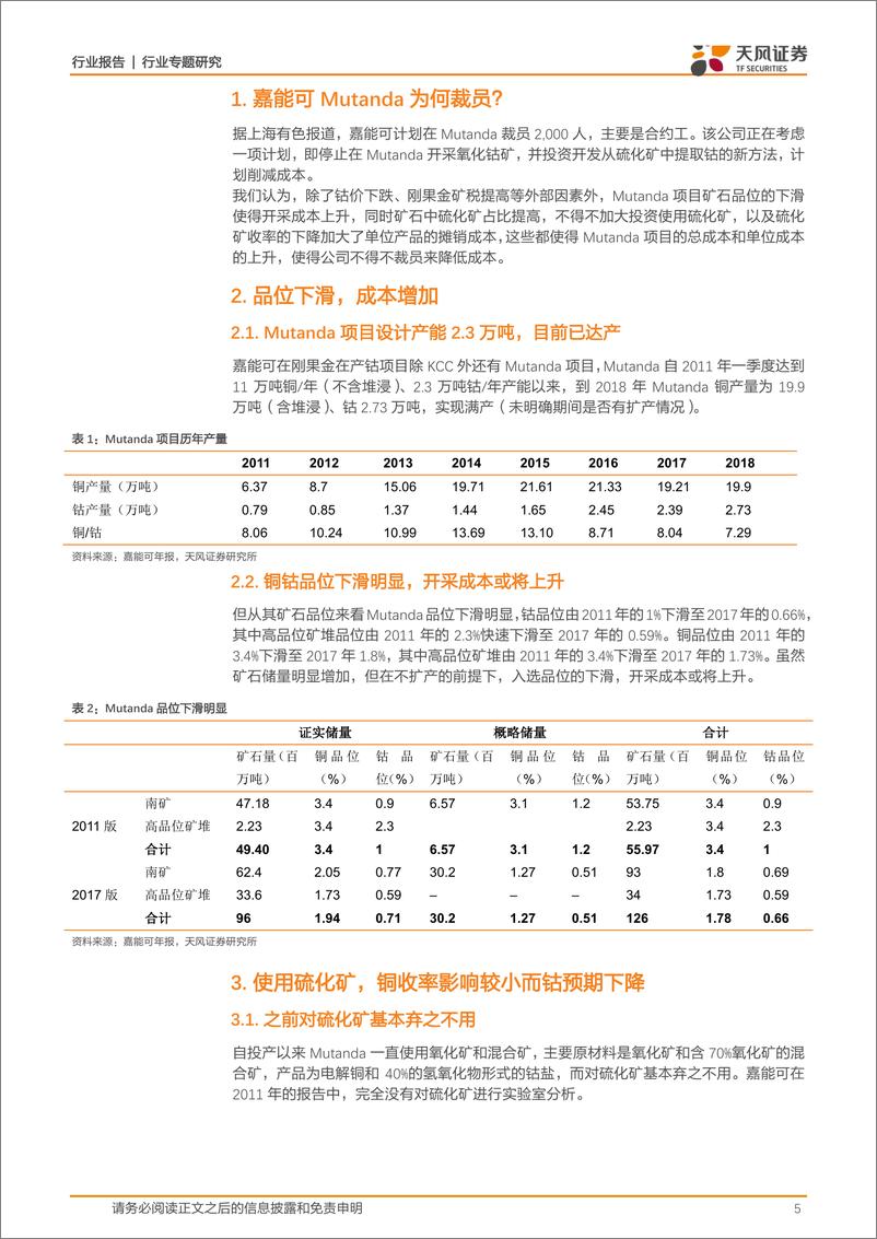 《有色金属行业专题研究：嘉能可Mutanda裁员为哪般？-20190224-天风证券-11页》 - 第6页预览图