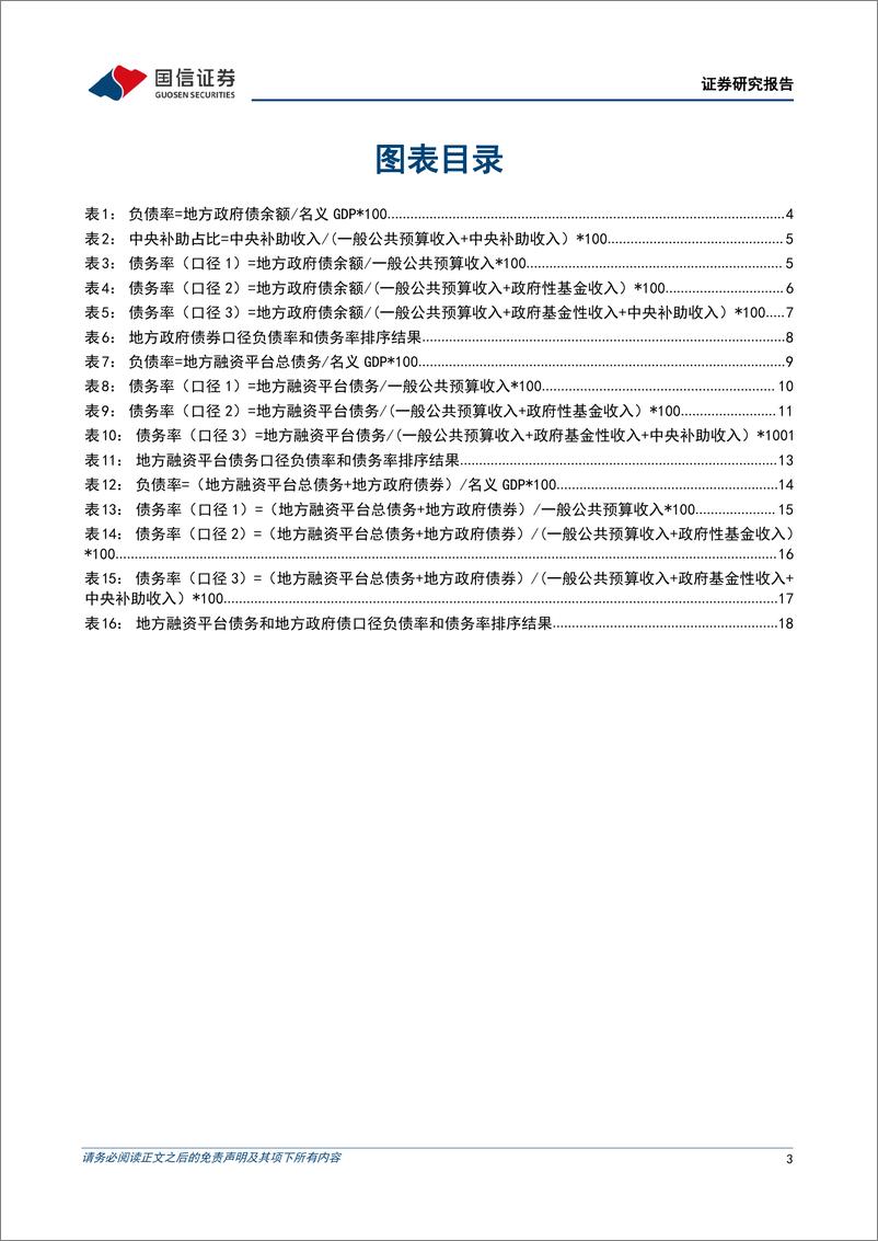 《固定收益专题研究：各省市地方债务水平测算-20220918-国信证券-21页》 - 第4页预览图