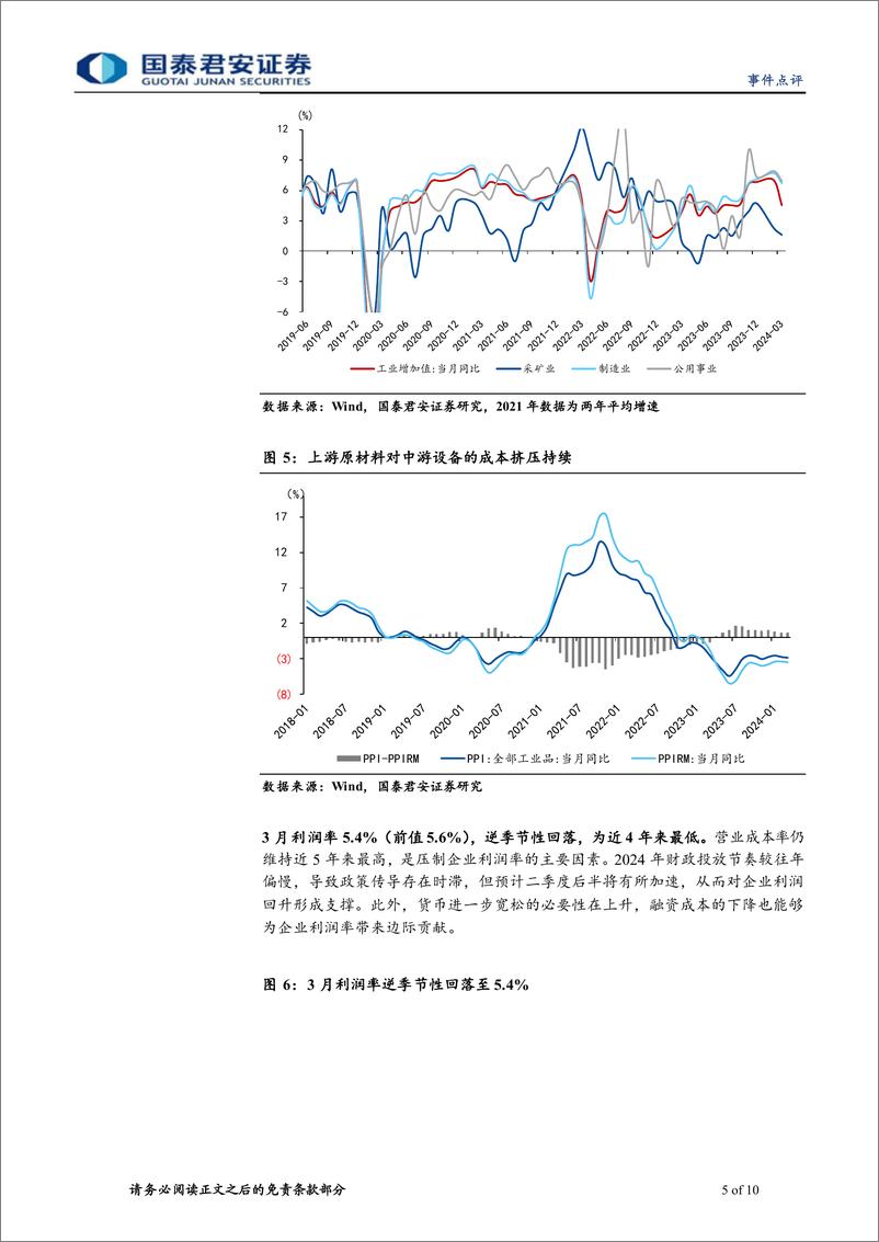 《2024年3月盈利与库存周期点评：短期经济进一步下修的概率不大-240428-国泰君安-10页》 - 第5页预览图