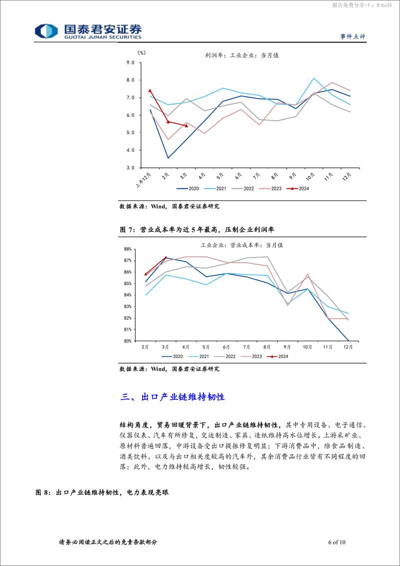 《2024年3月盈利与库存周期点评：短期经济进一步下修的概率不大-240428-国泰君安-10页》 - 第6页预览图