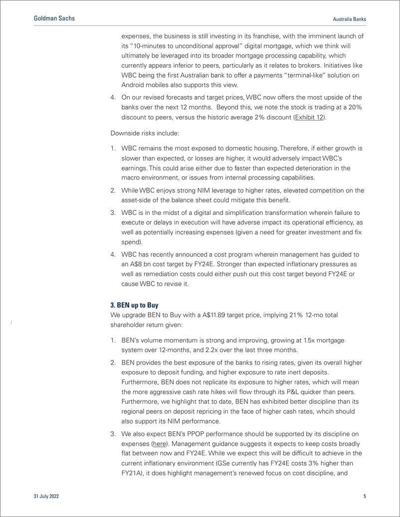 《Australia Bank Deposit pricing to drive upside risk to NIMs; asset quality risks manageable; WBC up to Buy (on CL); BEN up ...(1)》 - 第6页预览图