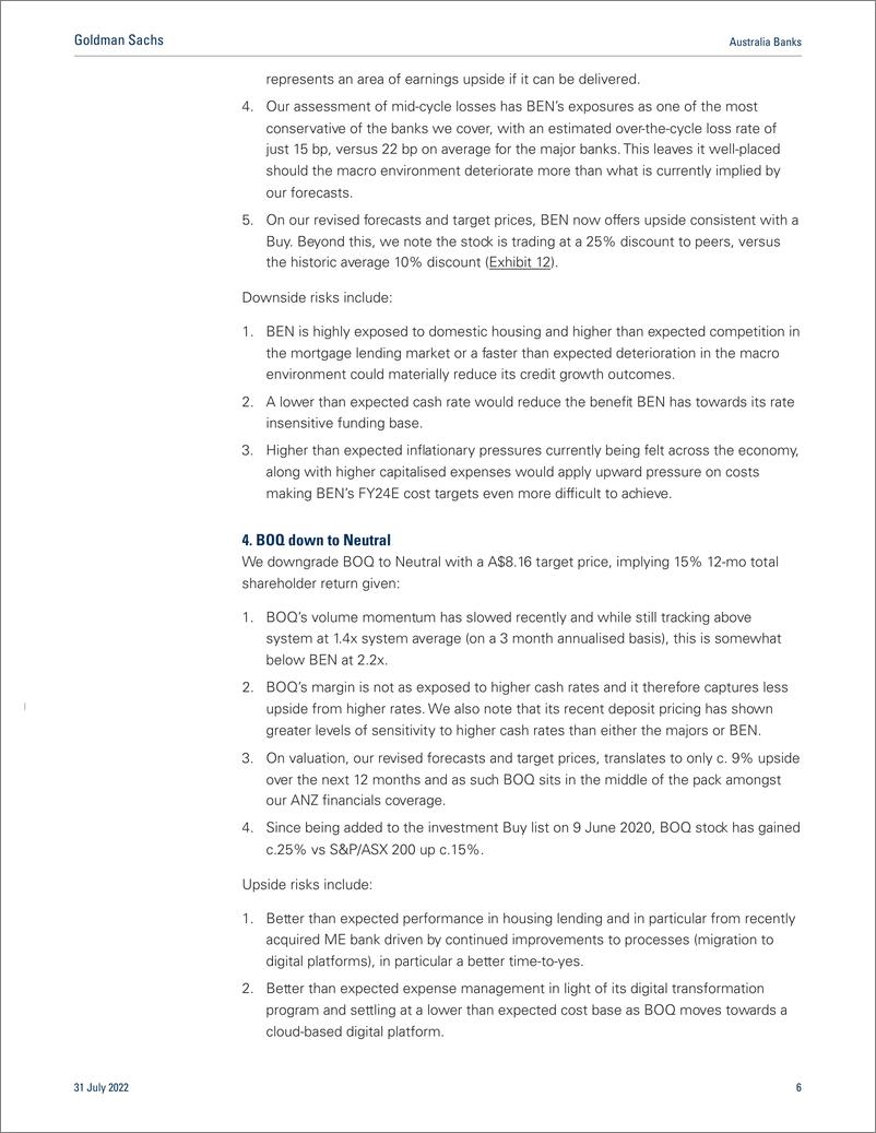 《Australia Bank Deposit pricing to drive upside risk to NIMs; asset quality risks manageable; WBC up to Buy (on CL); BEN up ...(1)》 - 第7页预览图