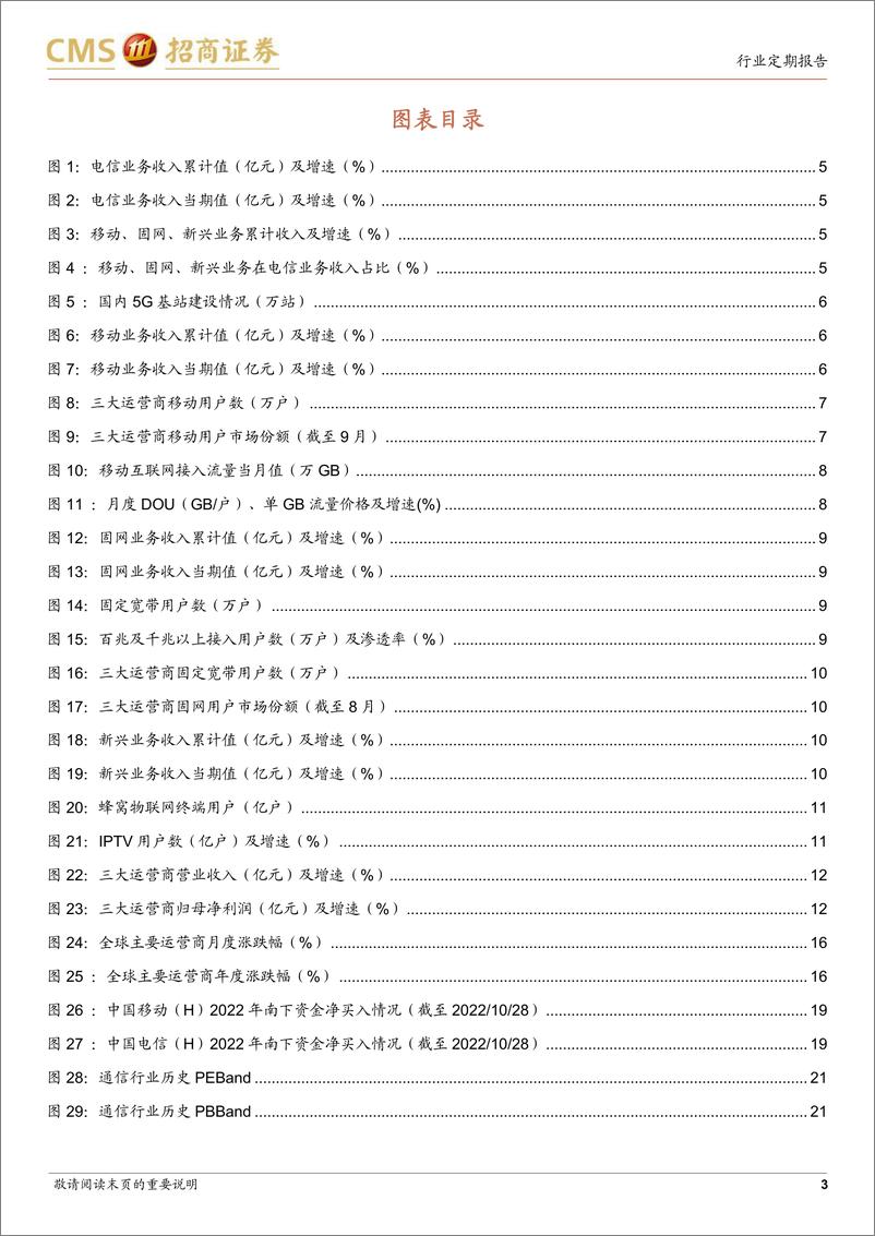 《通信行业全球运营商产业月度跟踪报告2：三大运营商三季报稳健增长，云业务增速翻倍-20221106-招商证券-22页》 - 第4页预览图