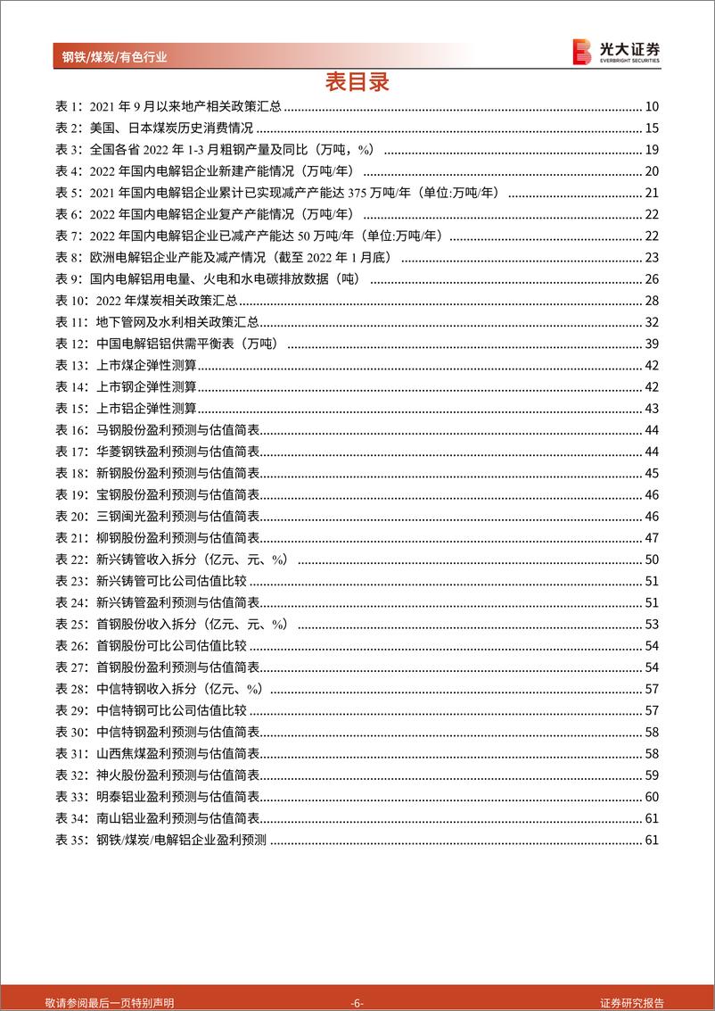 《钢铁煤炭有色行业2022年中期投资策略：需求恢复进程主导下半年投资机会-20220616-光大证券-63页》 - 第7页预览图