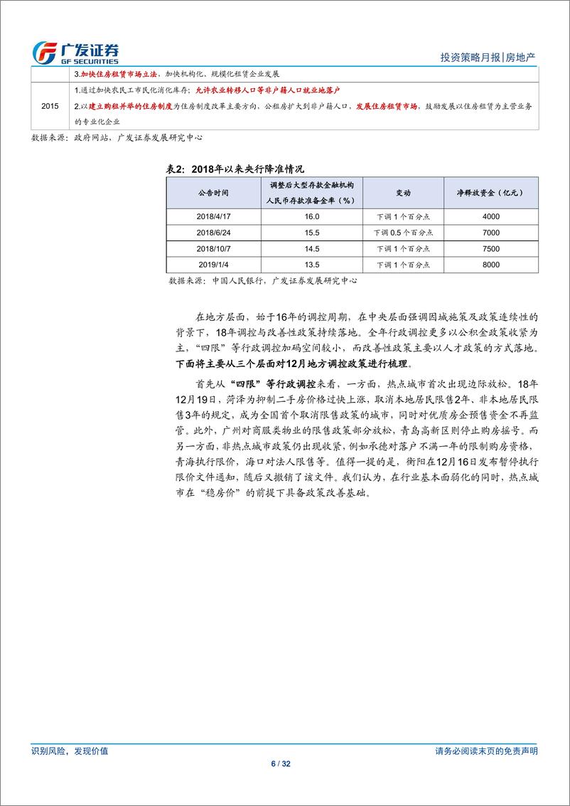 《房地产行业18全年及12月市场分析：政策面底部改善，行业资金环境向好-20190117-广发证券-32页》 - 第7页预览图