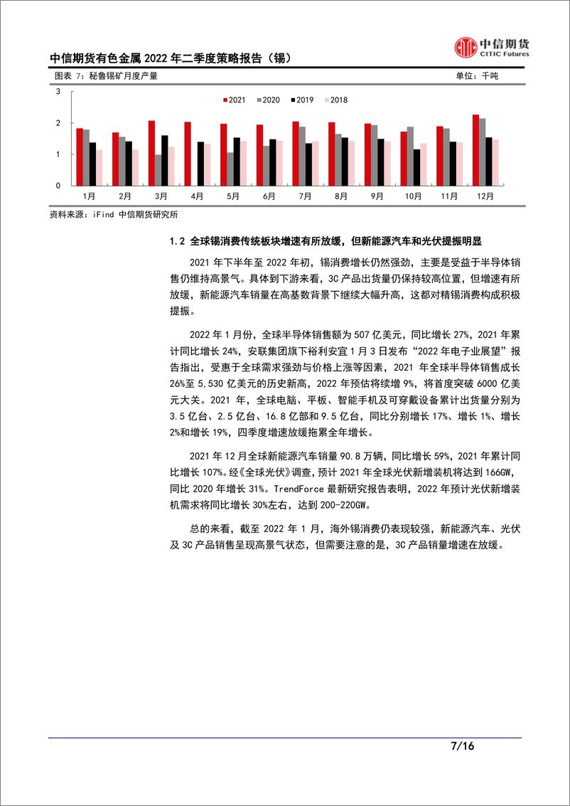 《有色金属2022年二季度策略（锡）：紧现实趋弱，低库存仍对锡价有支撑-20220321-中信期货-16页》 - 第8页预览图