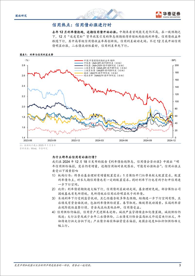 《信用：信用债补涨进行时-250106-华泰证券-18页》 - 第3页预览图