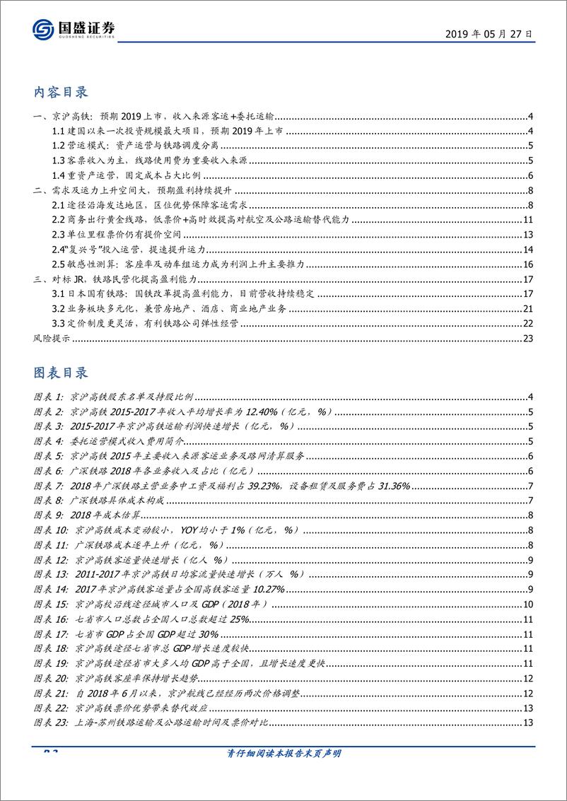 《交通运输行业京沪高铁：连接南北的交通大动脉，铁路改革提升效益-20190527-国盛证券-24页》 - 第3页预览图