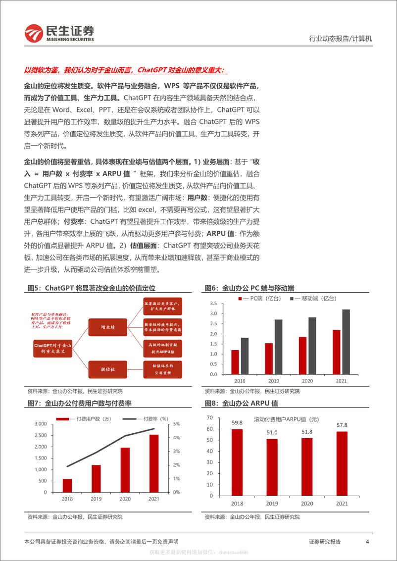 《计算机行业动态报告：ChatGPT系列报告：重构办公软件价值天花板-230214》 - 第4页预览图