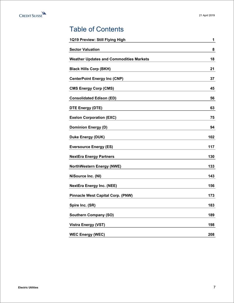《瑞银-美股-电力公用事业行业-2019年Q1美国电力公用事业行业预览：仍然处于高位-2019.4.21-230页》 - 第8页预览图
