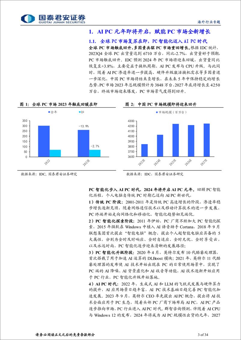 《海外科技行业专题报告：AI PC元年全面启动，PC王者引领产业变革》 - 第3页预览图