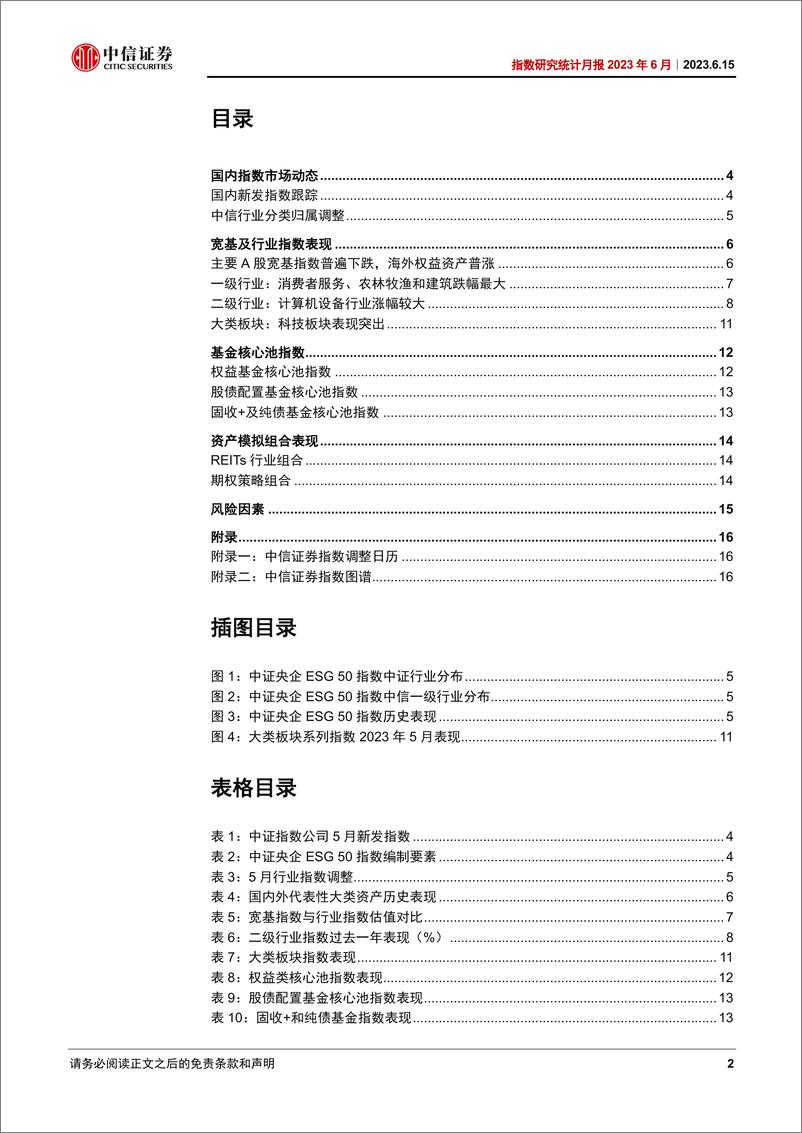 《指数研究统计月报2023年6月：中证发布央企ESG 50指数-20230615-中信证券-20页》 - 第3页预览图