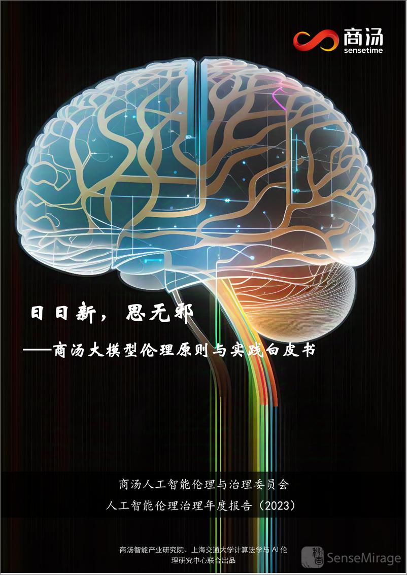 《20230719-商汤大模型伦理原则与实践白皮书：日日新，思无邪》 - 第1页预览图