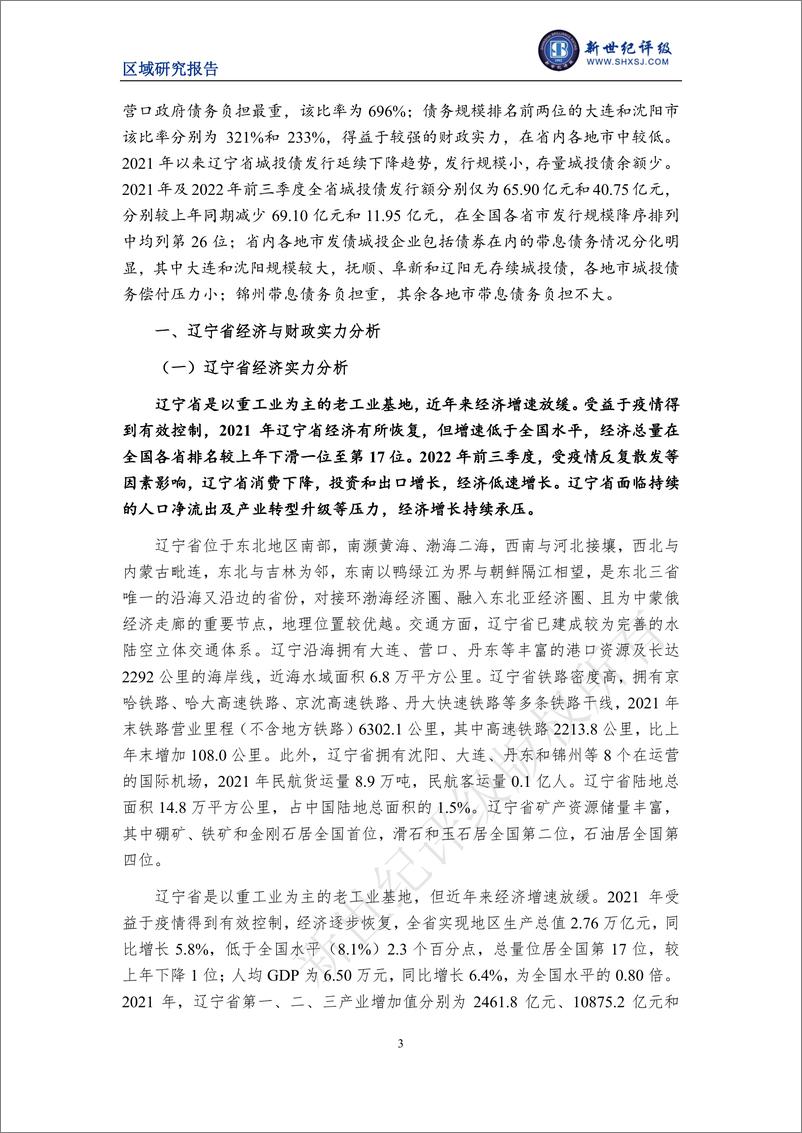 《新世纪评级-辽宁省及下辖各市经济财政实力与债务研究（2022）-26页》 - 第4页预览图