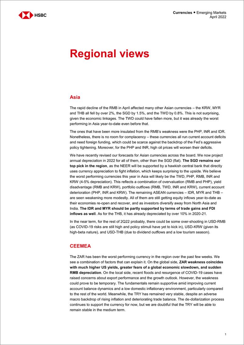 《HSBC-新兴市场投资策略-新兴市场外汇路线图：适者生存-2022.4-77页》 - 第3页预览图