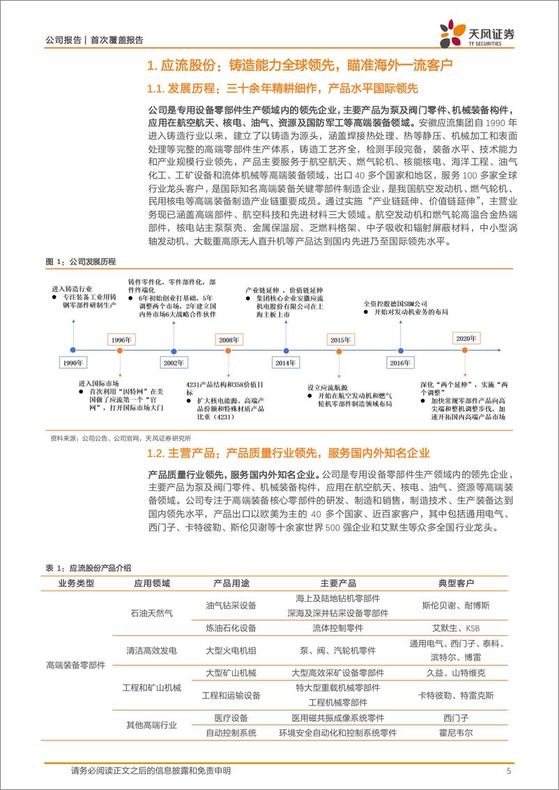 《天风证券-应流股份-603308-铸造能力为基，“两业两机”双翼齐飞，低空经济乘风而起》 - 第5页预览图