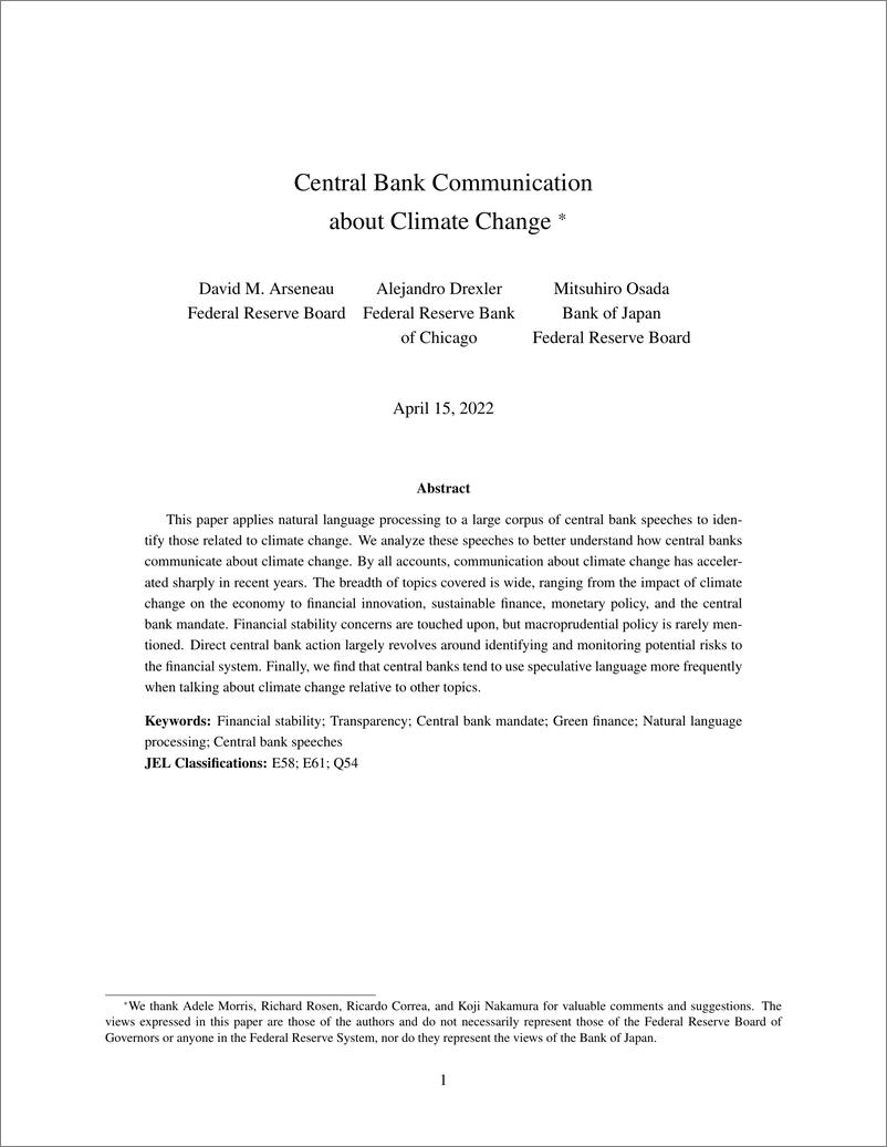 《美联储金融账户报告-中央银行关于气候变化的沟通（英）-2022.5-49页》 - 第3页预览图