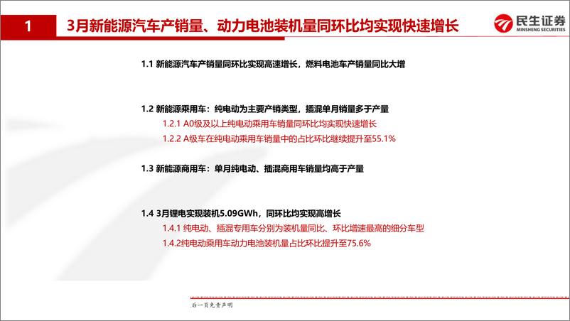 《电力设备与新能源行业动力电池月度装机专题报告：3月新能源汽车产销量、动力电池装机量同环比实现高速增长-20190426-民生证券-24页》 - 第5页预览图