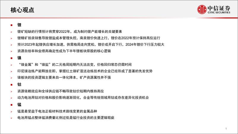 《金属行业专题报告：电池金属市场分析与展望-20220524-中信证券-22页》 - 第3页预览图