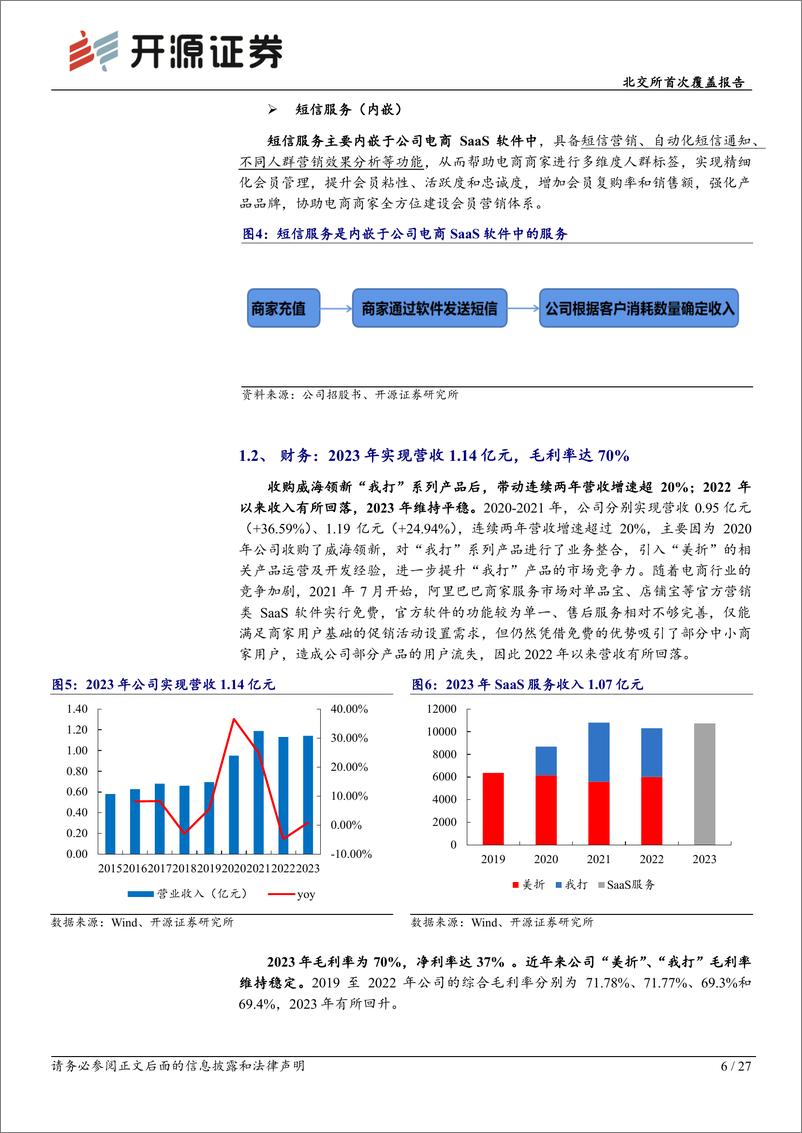 《开源证券-北交所首次覆盖报告：布局电商SaaS平台化产品矩阵，直播电商＋AI技术启动新增量》 - 第6页预览图