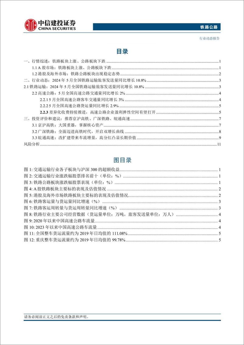 《铁路公路行业：5月全国高速公路交通量同比增长2%25，广州高铁进城建设迈出重要步伐-240630-中信建投-15页》 - 第2页预览图