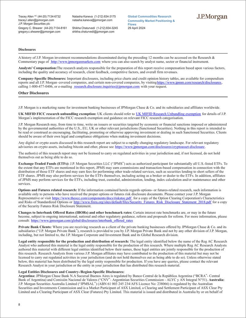 《JPMorgan Econ  FI-Commodity Market Positioning  Flows Global commodity open i...-107902385》 - 第8页预览图