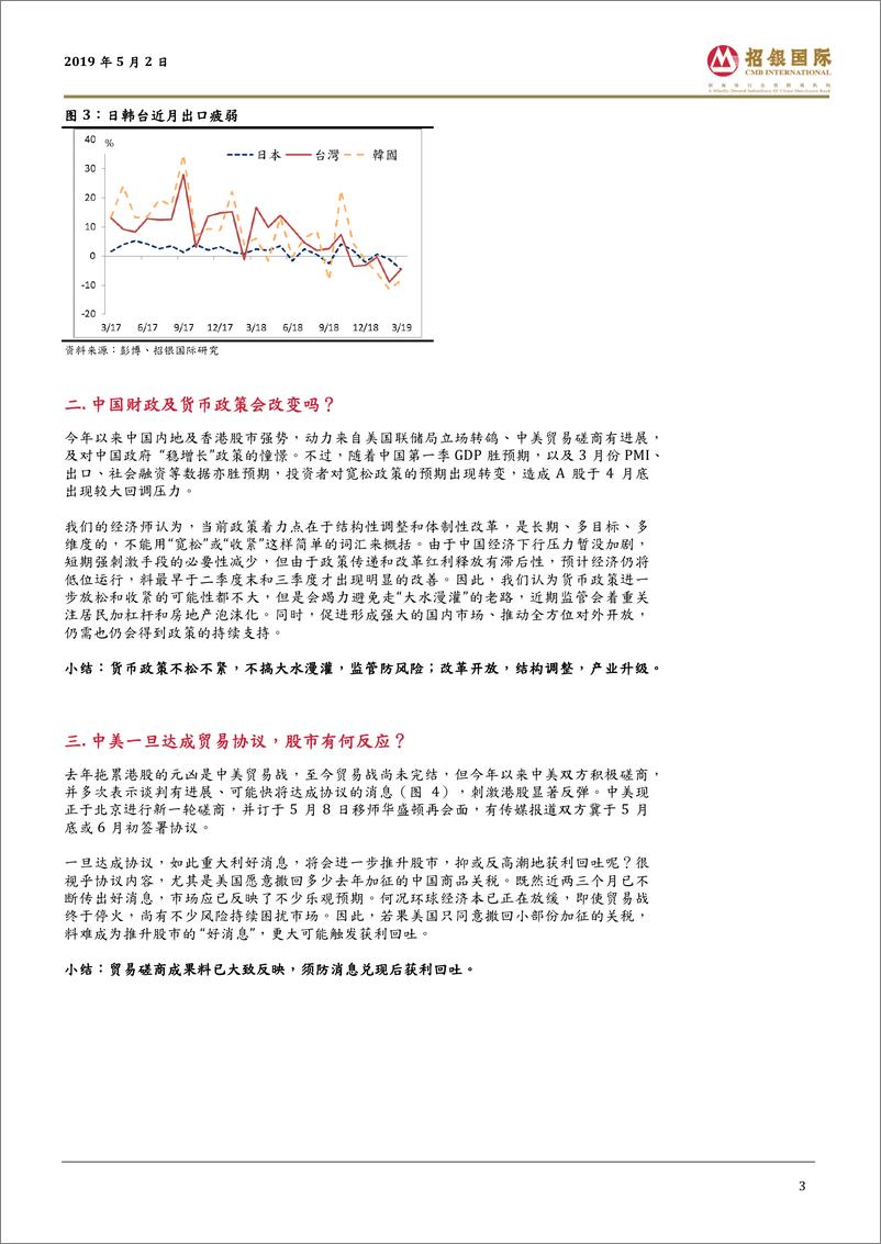 《5月港股策略报告：经济盈利回稳，政策憧憬降温-20190502-招银国际-15页》 - 第4页预览图