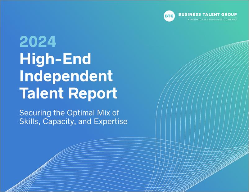 《Business Talent Group_2024年高端独立人才报告_英文版_》 - 第1页预览图