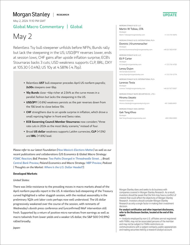 《Morgan Stanley Fixed-Global Macro Commentary May 2-107992750》 - 第1页预览图