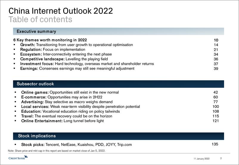 《中国互联网行业2022年展望：在充满挑战的时代找到一线希望-瑞信-2022.1.11-184页(1)》 - 第3页预览图