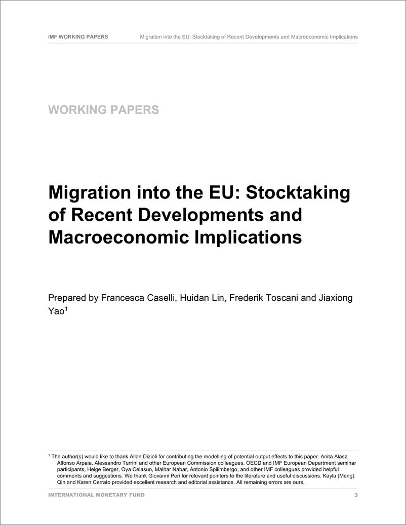 《IMF-移民到欧盟：最近的发展和宏观经济影响（英）-2024.9-44页》 - 第3页预览图