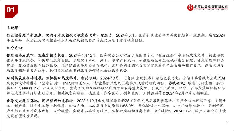 《医疗器械行业2024Q1业绩前瞻：修复周期，主题向上-240326-浙商证券-32页》 - 第5页预览图