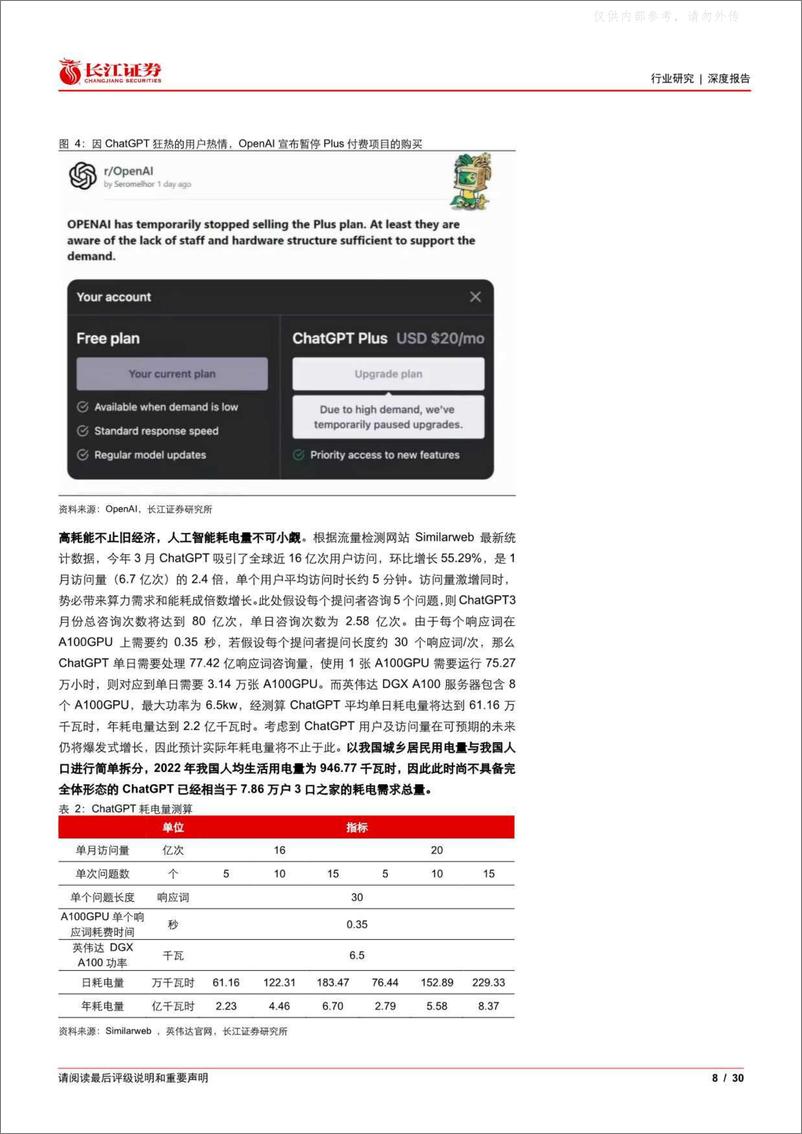 《长江证券-公用事业行业深度报告：从AI受限能源讲起，电力弹性系数何来？-230414》 - 第8页预览图