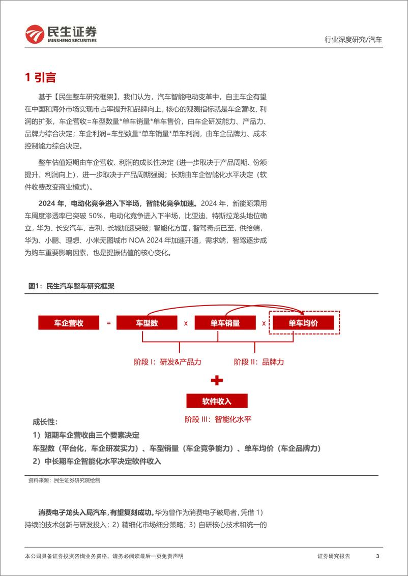 《汽车行业系列深度五：复刻手机高端之路，华为赋能智电未来-240828-民生证券-66页》 - 第3页预览图