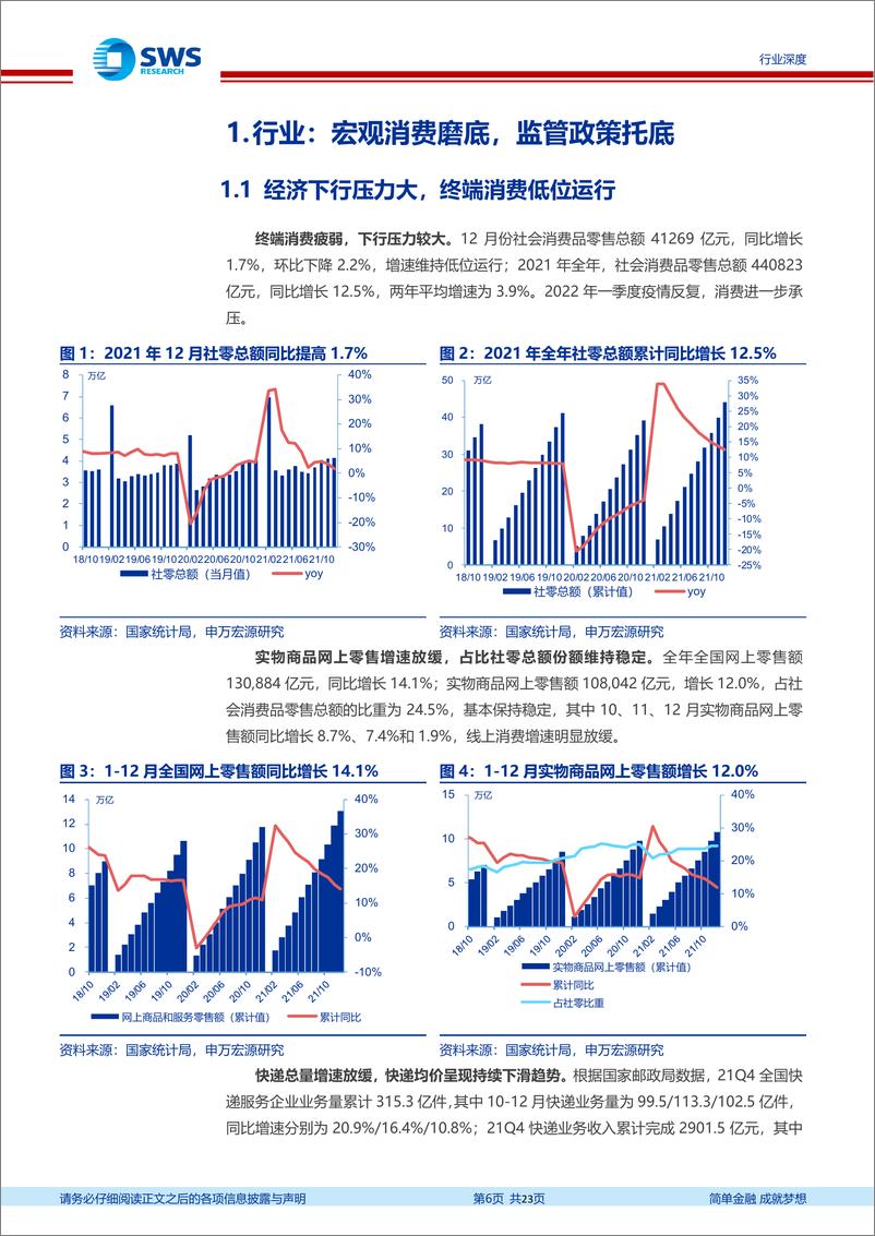 《商贸零售行业2021Q4互联网电商业绩总结：效率至上，高质量增长-20220401-申万宏源-23页》 - 第7页预览图