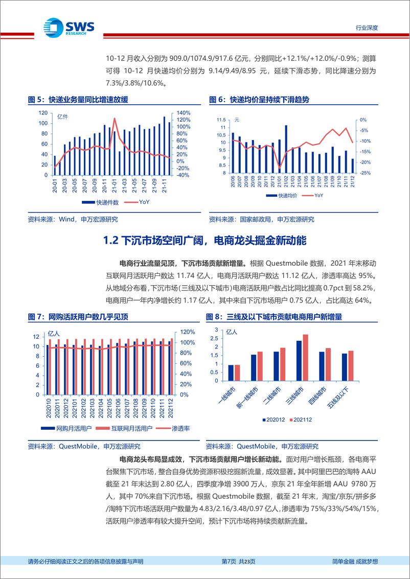 《商贸零售行业2021Q4互联网电商业绩总结：效率至上，高质量增长-20220401-申万宏源-23页》 - 第8页预览图